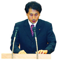 写真 市議会での一般質問